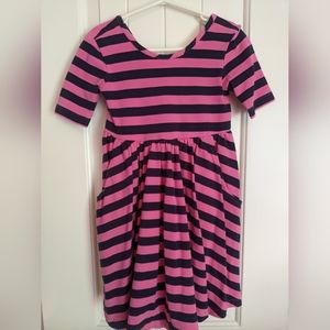 Hanna Andersson girls summer dress. Pink and black size 4/5